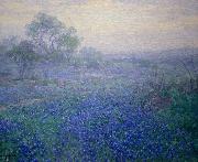 Julian Onderdonk Cloudy Day. Bluebonnets near San Antonio, Texas USA oil painting artist